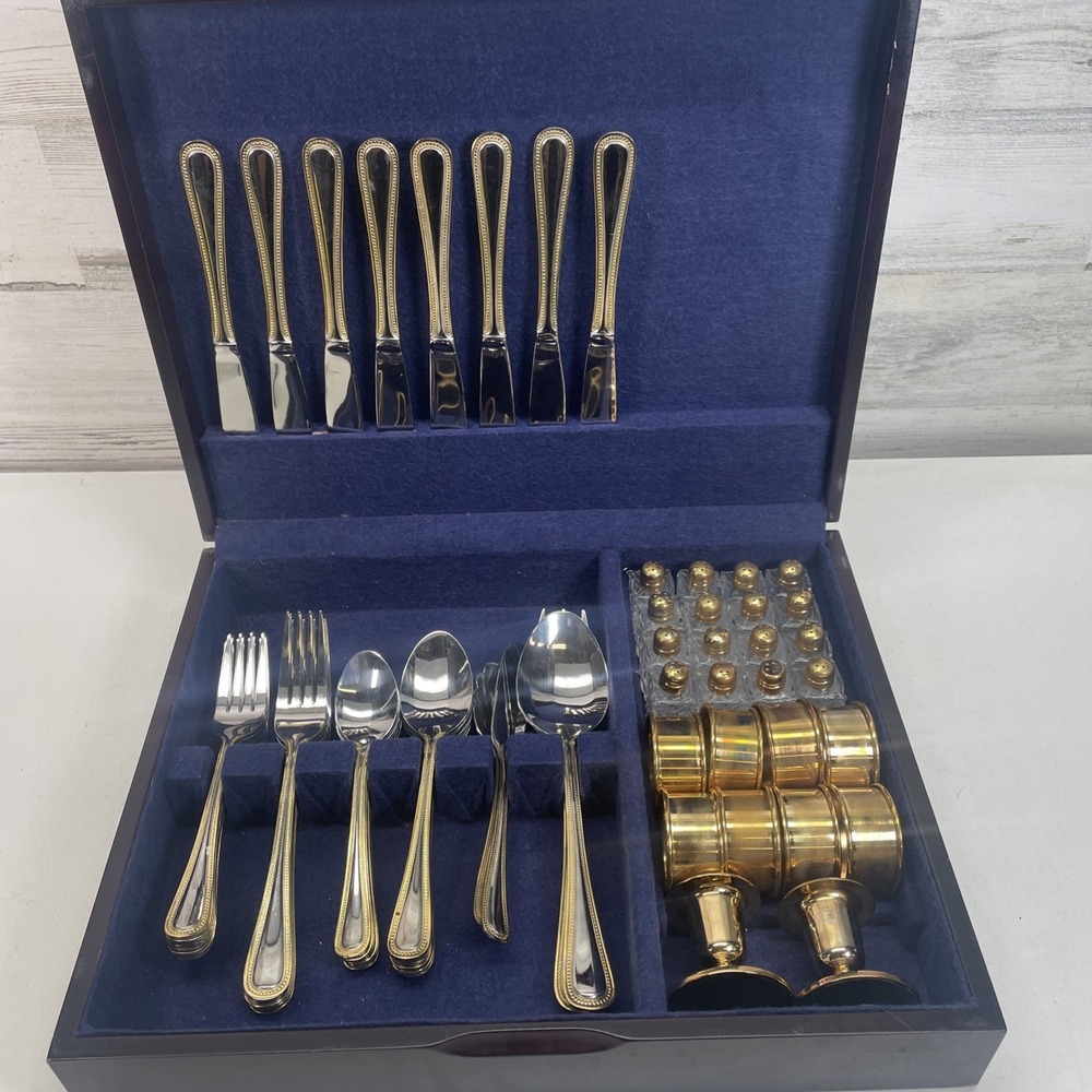 8 Person Set International Silver Co China Silver Silverware Set 72 Piece/box